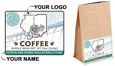 Create a coffee brand for your marching band.
